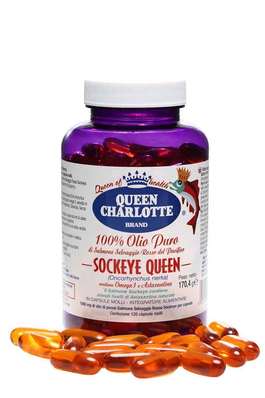 Queen Charlotte Olio di Salmone Sockeye Capsule Molli 120 pz — confronto prezzi