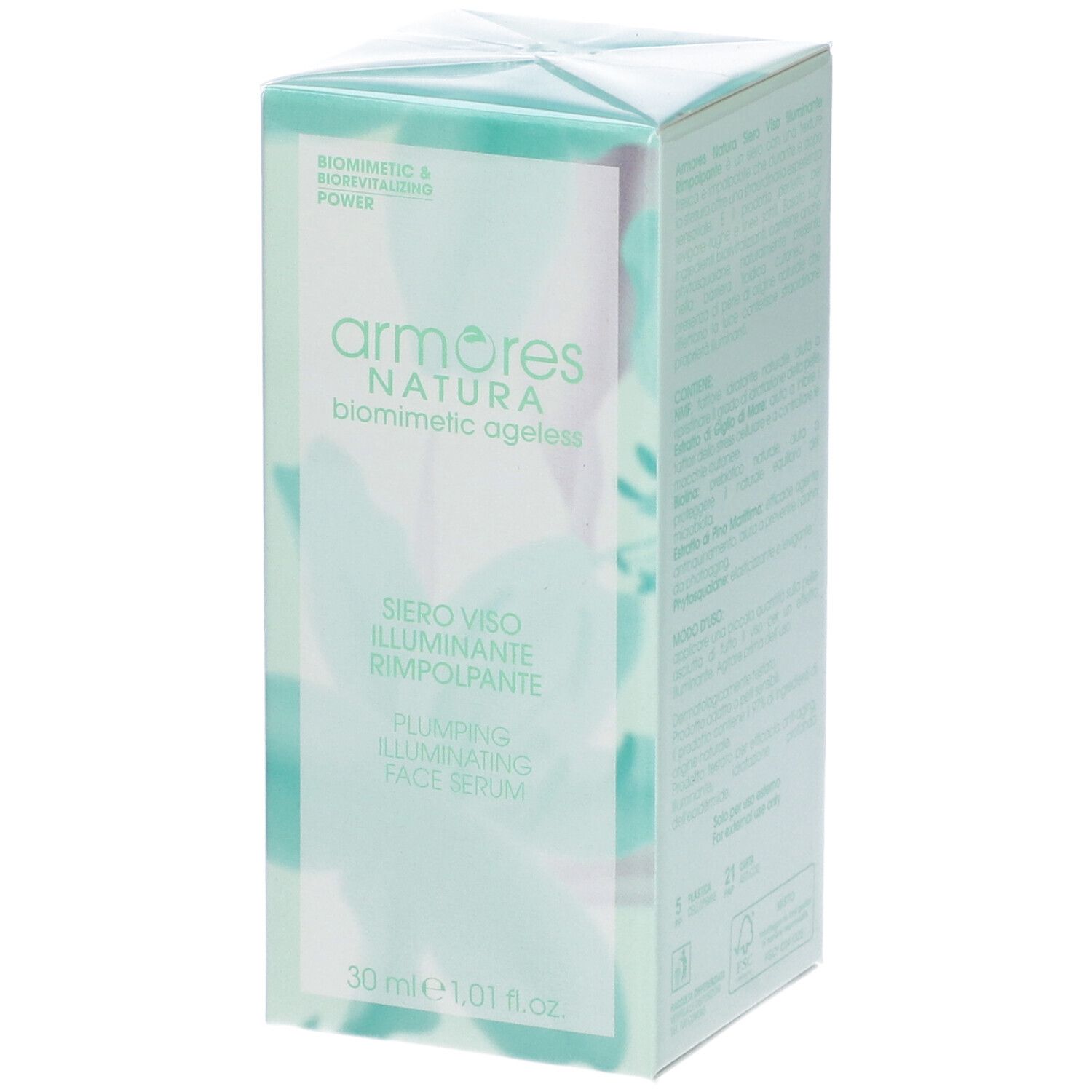 Armores Natura Biomimetic Ageless Siero Viso Illuminante Rimpolpante 30 ml