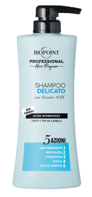 BIOPOINT - Shampoo Delicato con vitamine per tutti i tipi di capelli 400 Ml