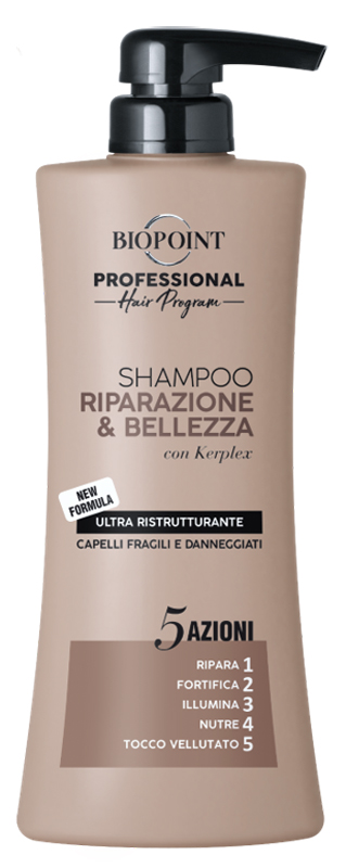 Biopoint Professional Hair Program Shampoo Riparazione & Bellezza Ultra Ristrutturante Per Capelli Fragili E Dannegiati 400ml