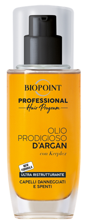Biopoint Professional Hair Program Olio Prodigioso D'argan Ulra Ristrutturante Per Capelli Fragili E Danneggiati 75ml