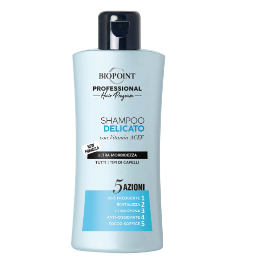 BIOPOINT - Shampoo Delicato Con Vitamine Per Tutti I Tipi Di Capelli 100 Ml