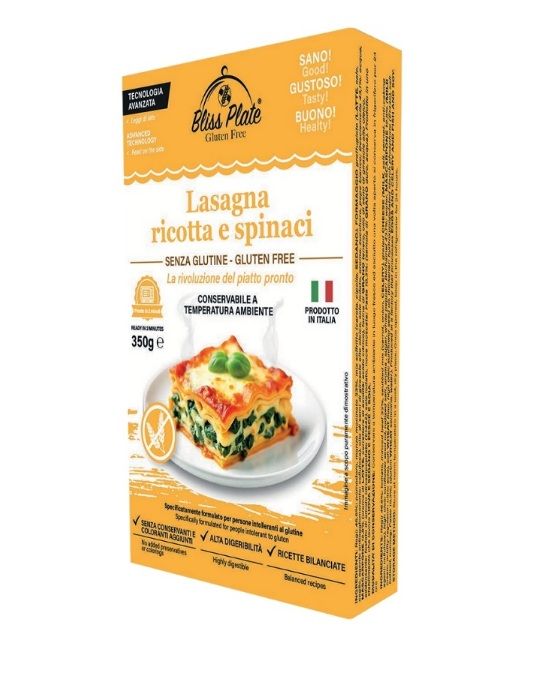 Lasagna Ricotta e Spinaci Senza Glutine - Bliss Plate 350 g