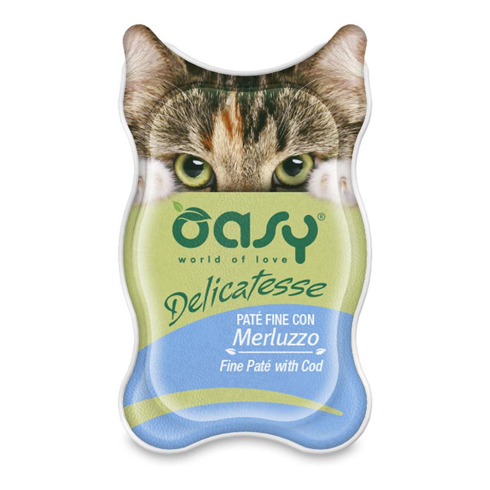 Oasy Gatto Delicatesse Pate' Adulto Merluzzo 85 Gr