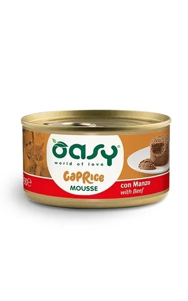 Oasy Gatto Caprice Mousse Adulto Manzo 85 Gr