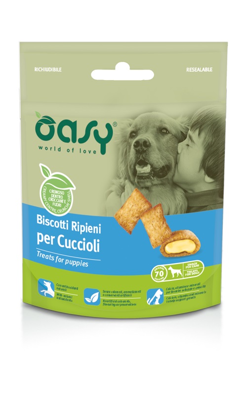 Oasy Cane Snack Biscotti Ripieni Puppy Pollo 70 Gr — confronto prezzi