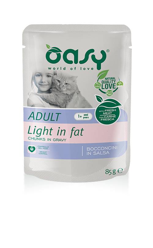 Oasy Gatto Bocconcini In Salsa Adulto Light Pollo 85 Gr