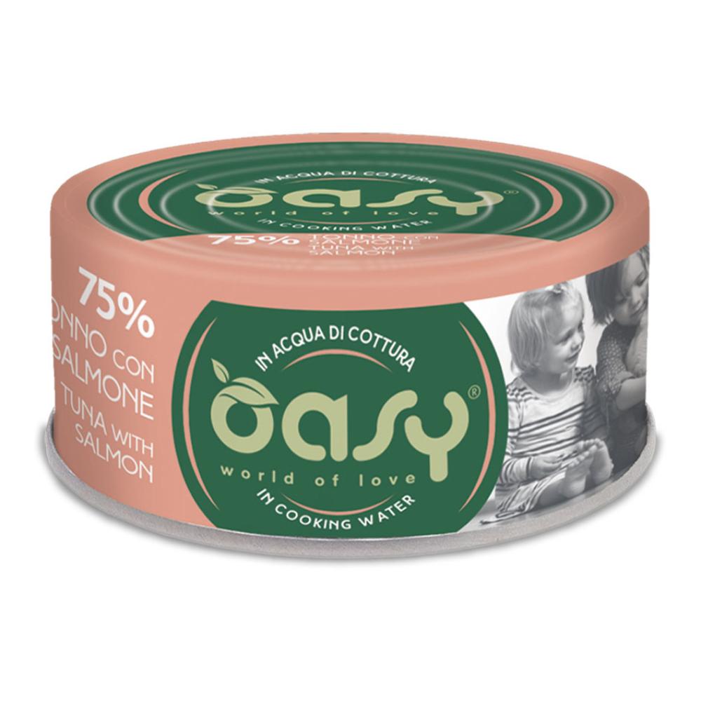 Oasy Gatto More Love In Lattina Adulto Tonno &amp; Salmone 70 Gr