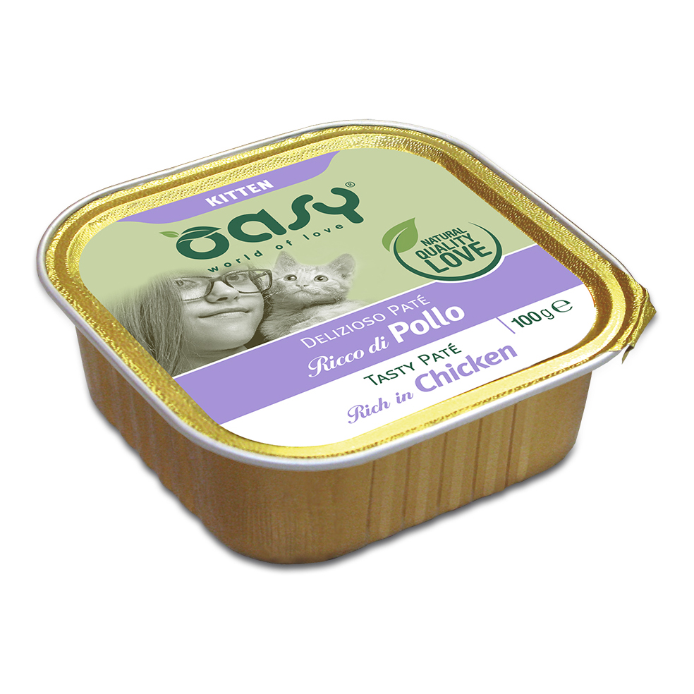 Oasy Gatto Delizioso Pate' Kitten Pollo 100 Gr — confronto prezzi