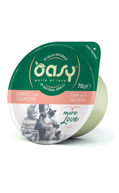 Oasy Gatto More Love In Cup Adulto Tonno & Salmone 70 Gr — confronto prezzi