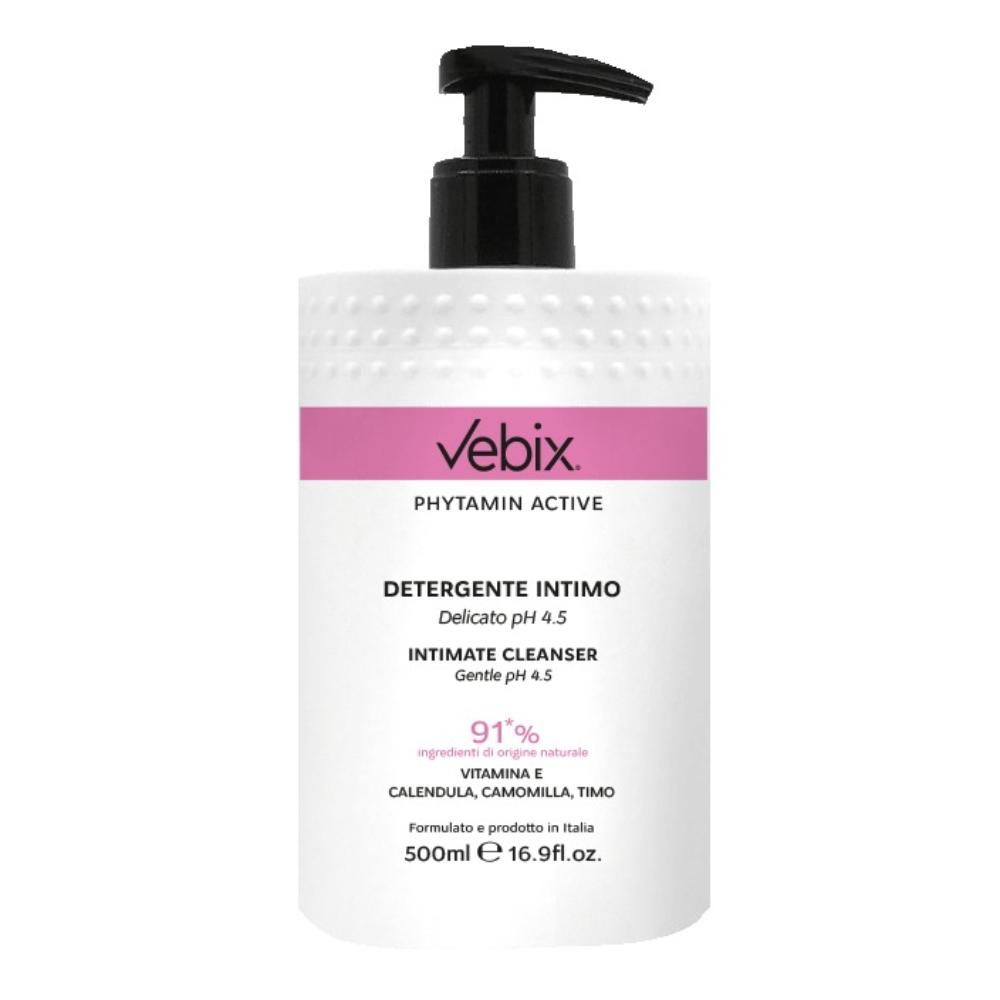 Vebix Phytamin Active - Sensitive Detergente Intimo Delicato pH 4.5, 500ml