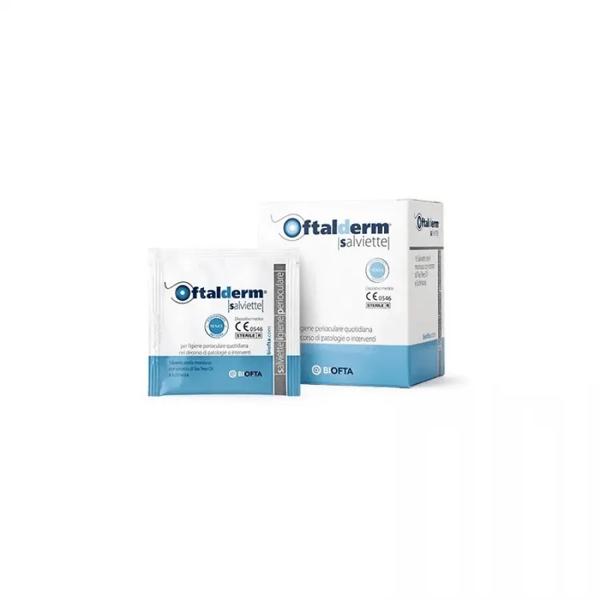 Oftalderm 16 Salviette Sterili per Igiene Palpebre e Ciglia Occhi Sensibili