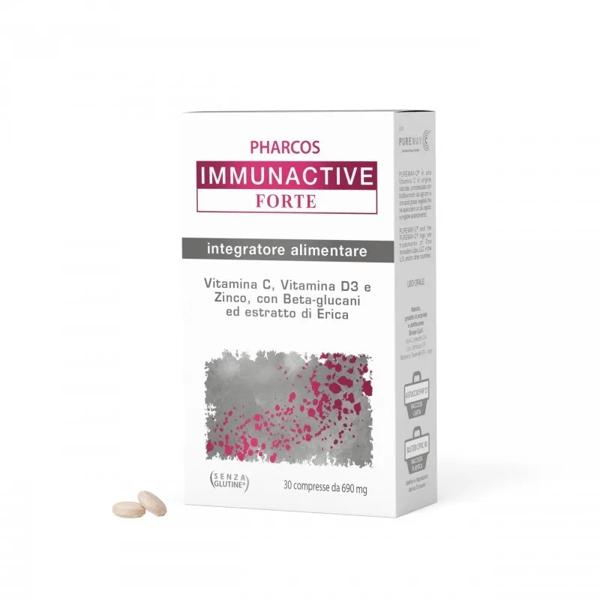 Immunactive Forte 30 Compresse Sostegno Difese Immunitarie e Vitamina C