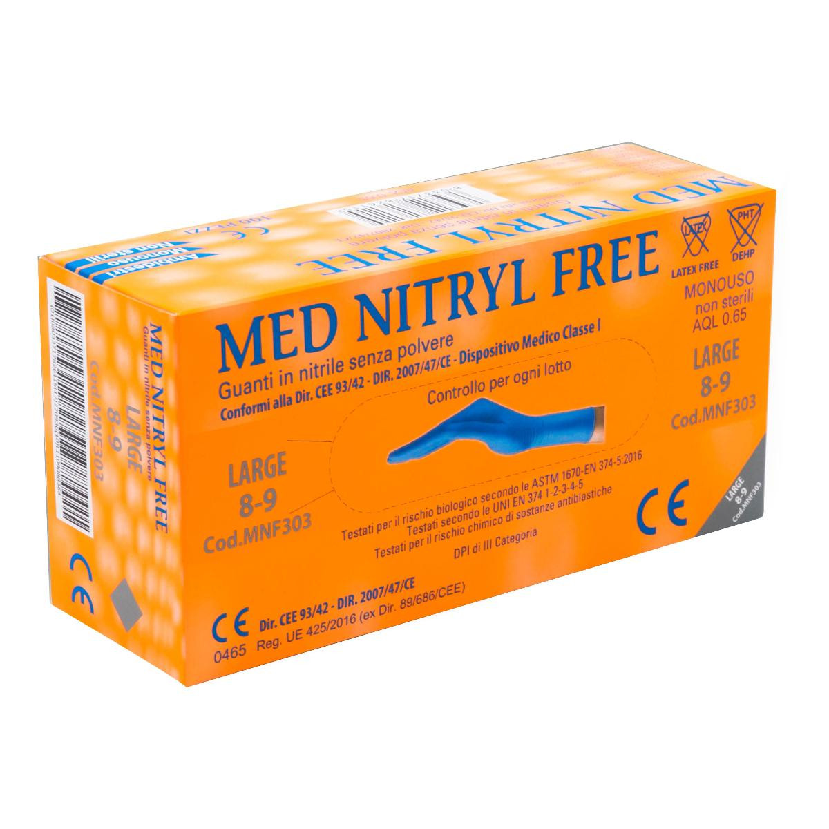 Guanti Nitr S/pol L 100pezzi Gammad