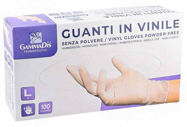 Guanti vinile senza polvere large 100 pezzi