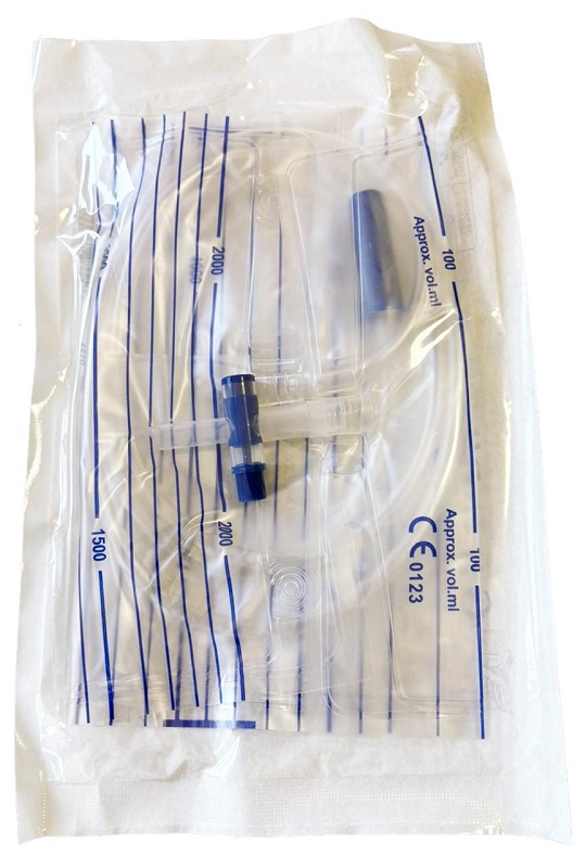 Gammadis Sacca Raccolta Urina da 2 Litri con Tubo Scarico 130 Cm 1 Pezzo pz Contenitore