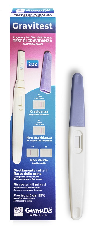 Gammadis Farmaceutici Gravitest Test Gravidanza Risultati Veloci, 2 Pezzi