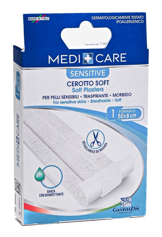 Gammadis Farmaceutici Medicare - Cerotto Soft Sensitive in Striscia con Garza Antisettica 50 x 8cm, 1 pezzo — confronto prezzi
