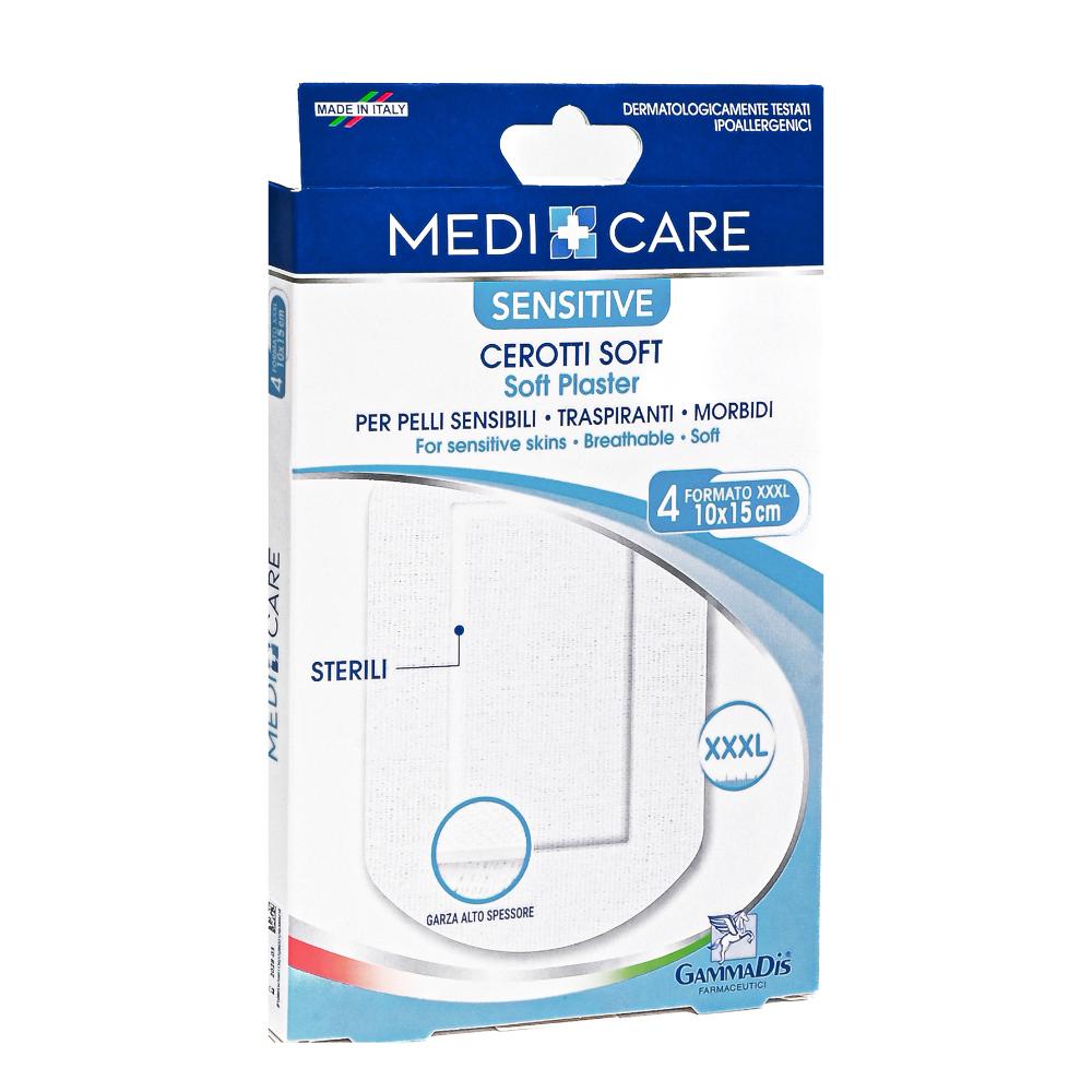 Gammadis Farmaceutici Medicare - Cerotti Soft Sensitive 10 x 15cm, 4 cerotti