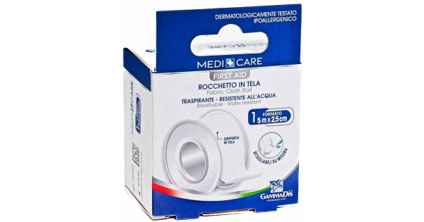 Gammadis Farmaceutici Medicare - Cerotto in Tela in Rocchetto 5m x 2,5cm, 1 pezzo