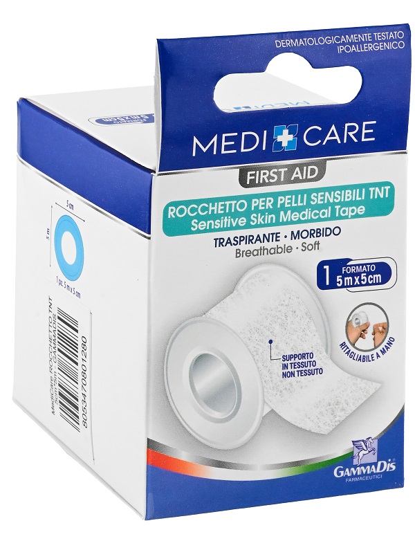 Medicare First Aid Rocchetto Pelli Sensibili TNT 5m x 5 cm 1 Pezzo pz Cerotto — confronto prezzi