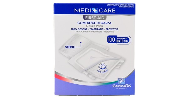 Garza cotone 10x10 cm 100 pezzi