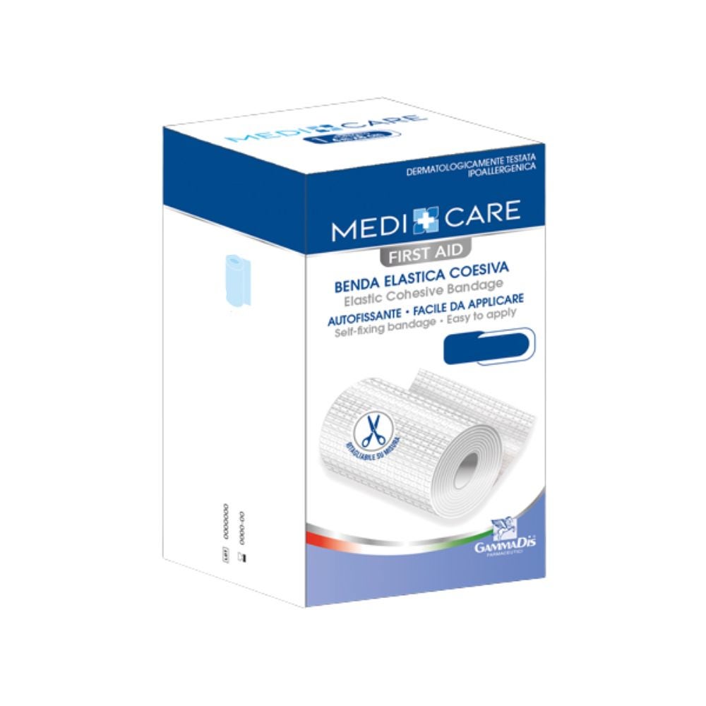 Gammadis Farmaceutici Medicare - Benda Elastica Coesiva 8cm x 4m, 1 pezzo