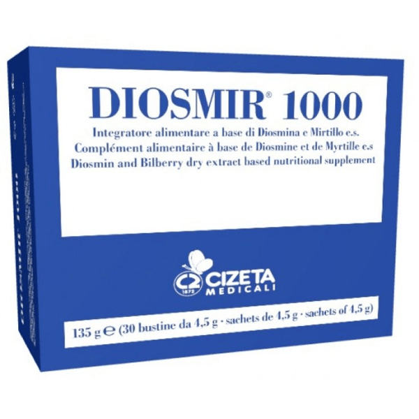 Diosmir 1000 Integratore per Microcircolo con Mirtillo, 30 Bustine