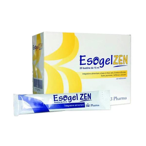 Bi3 Pharma Esogel Zen Integratore Alimentare Reflusso e Iperacidità 20 Bustine