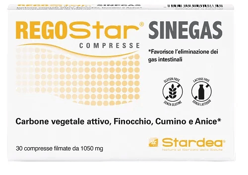 Regostar Sinegas 30 Compresse Integratore Per Eliminare Gas Intestinali