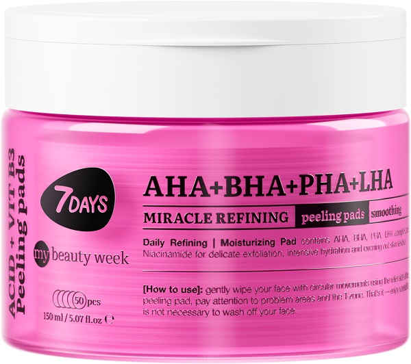 7days peeling pad viso miracoloso 50 pezzi