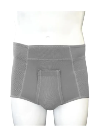 Orione 316 cintoslip erniario uomo alto aperto con pelotte grigio misura 3