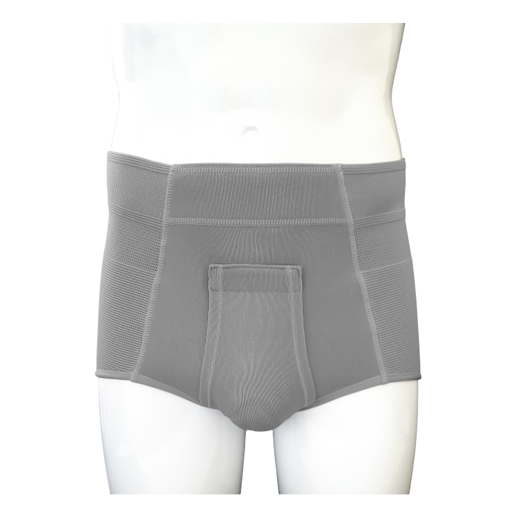 Orione Slip Per Ernia Inguinale Alto Con Apertura Frontale Colore Grigio Taglia 7