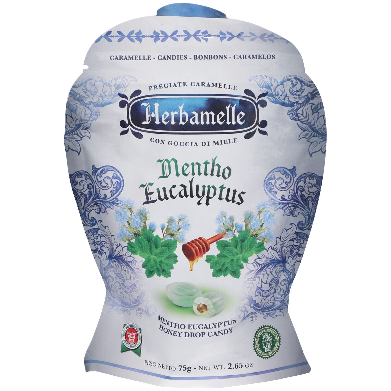 Herbamelle Mentho Eucalyptus Caramelle 75 g