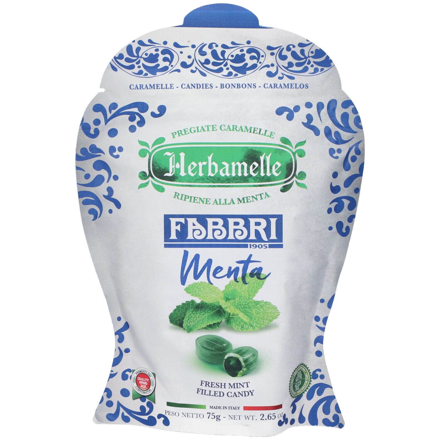 Herbamelle, Menta Fabbri Caramelle, 75 g — confronto prezzi