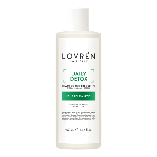 Lovrén Daily Detox 250 ml Shampoo Purificante Per Capelli Normali e Sottili