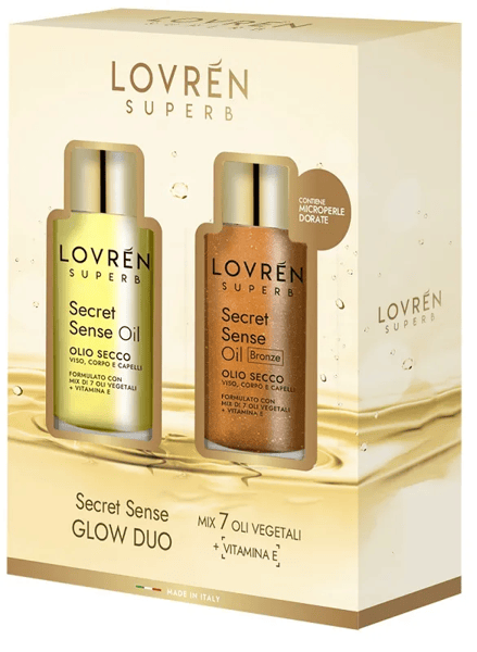 Lovrén Superb Cofanetto con Secret Sense Olio Secco + Secret Sense Olio Secco Bronze per Corpo e Capelli