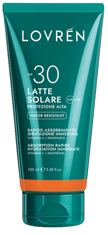 Lovren Crema Solare Viso Corpo Protezione Alta SPF 30 100 ml solare