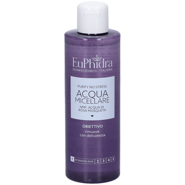 Euphidra Acqua Micellare 200 ml Purify No Stress Deterge e Tonifica Pelli Sensibili — confronto prezzi