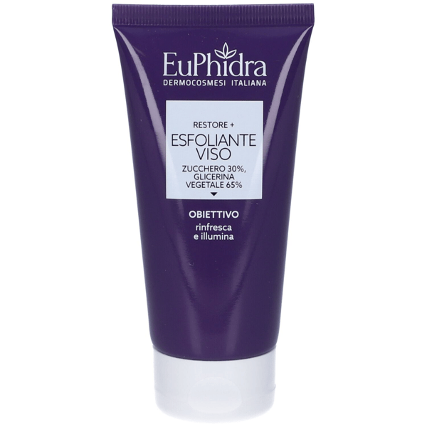 Euphidra Restore+ Esfoliante Viso L 75 ml Scrub Illuminante Leviga e Rinnova