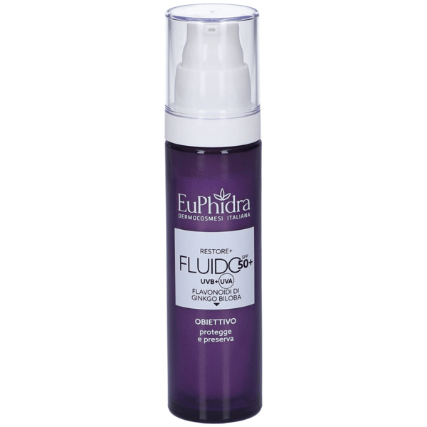 Euphidra Restore+ Fluido SPF50+ 50 ml Protettivo Anti-Macchia Texture Leggera