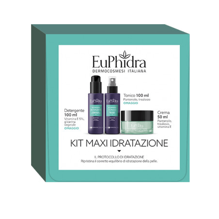 Euphidra Cofanetto Maxi Idratazione con Crema + Detergente + Tonico