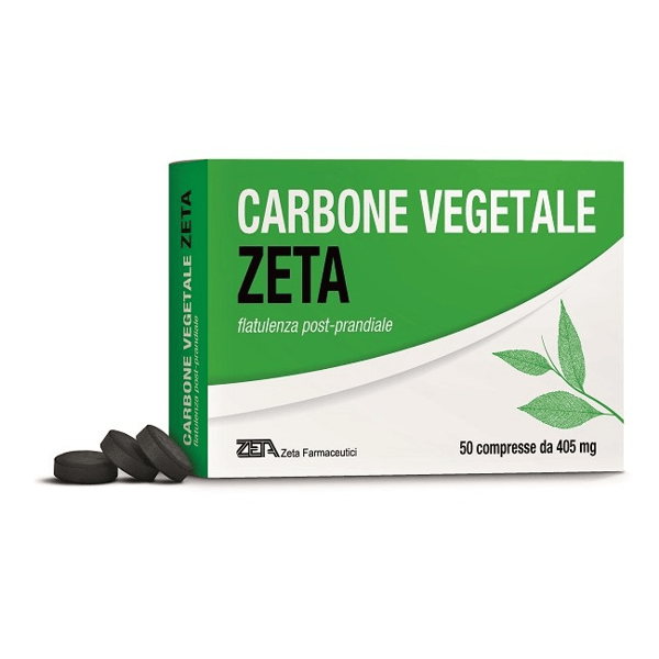 Carbone Vegetale Zeta 50 Compresse Integratore Naturale per Digestione e Gonfiore