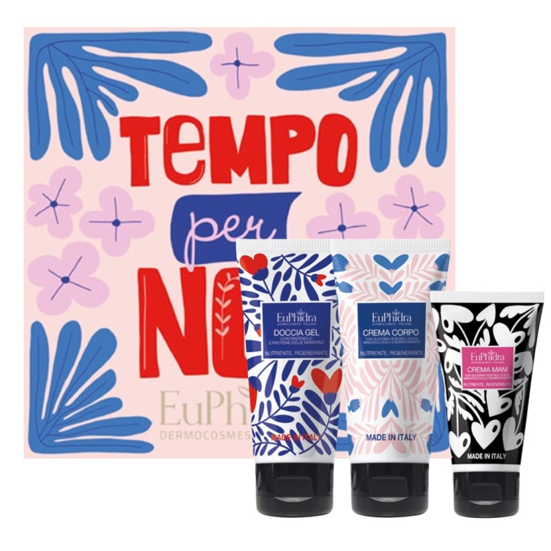 Euphidra Cofanetto Regalo Tempo per Noi Doccia Gel 100ml + Crema Corpo 100ml + Crema Mani 50ml