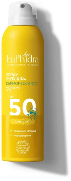 Euphidra Spf 50 Solare Invisibile Dermopedriatico Protezione Molto Alta Spray 200ml