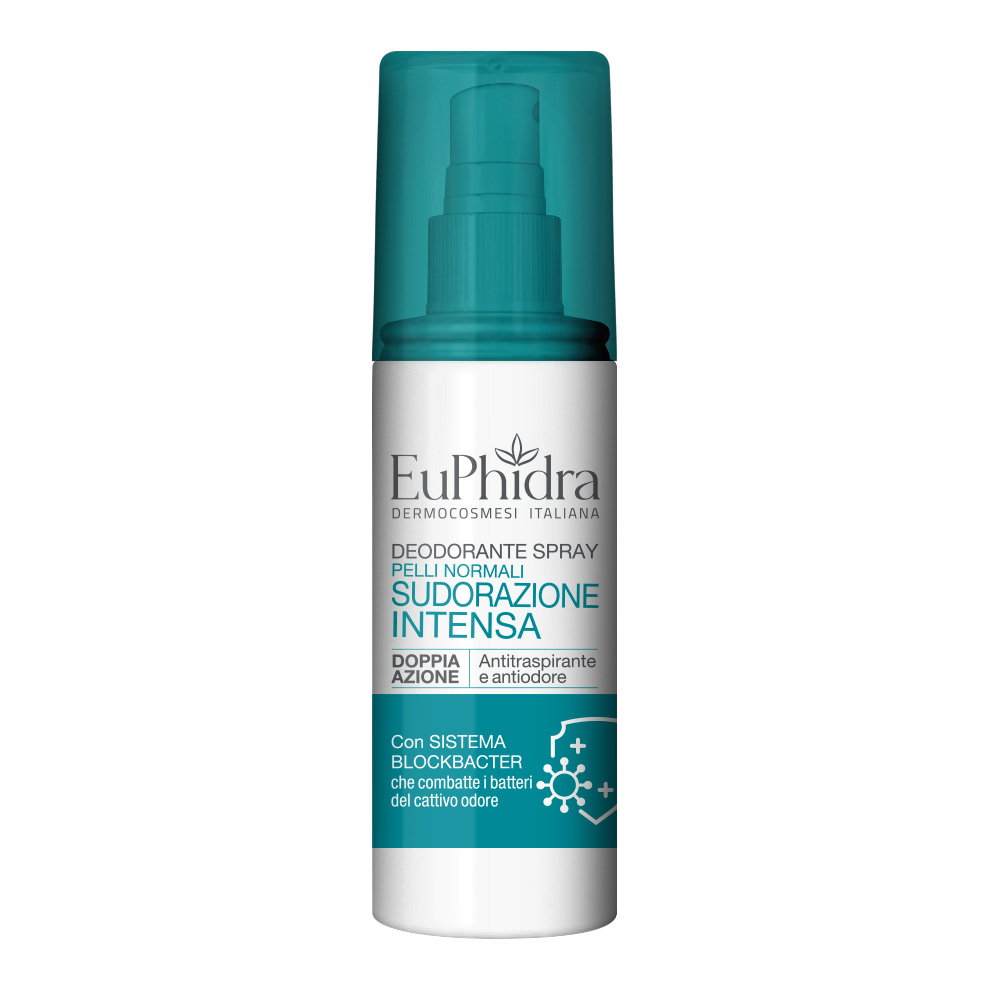 Euphidra Deodorante Spray Pelli Normali Sudorazione Intensa 100 Ml