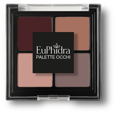 Euphidra Palette Occhi Smoky Total Look Marrone per Trucco Occhi Lunga Tenuta 6 g