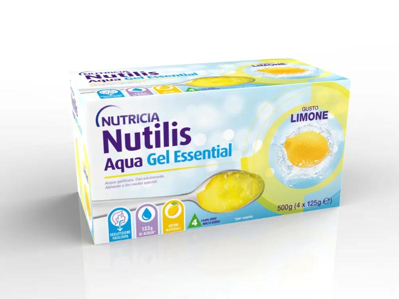 Nutricia Nutilis Aqua Gel Essential Acqua Gelificata Pronta all'Uso, Limone, 4x125ml — confronto prezzi