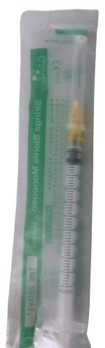 Greetmed siringa monouso sterile con cono luer in 3 parti con ago 1 ml gauge 25 1 pezzo