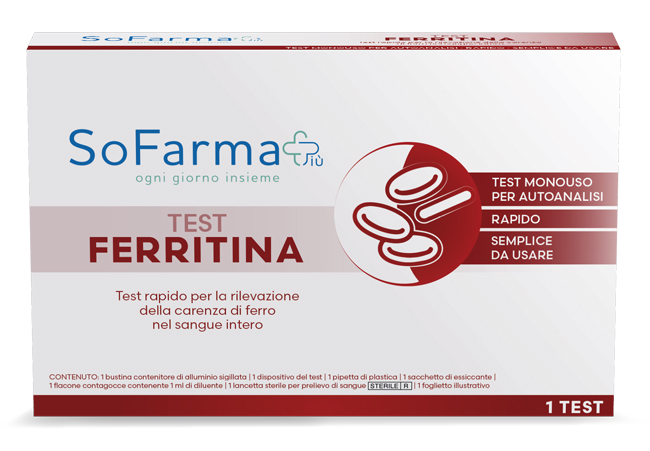 SoFarmapiù Test Rapido Carenza di Ferro nel Sangue - Rilevazione Precisa, 1 Test — confronto prezzi